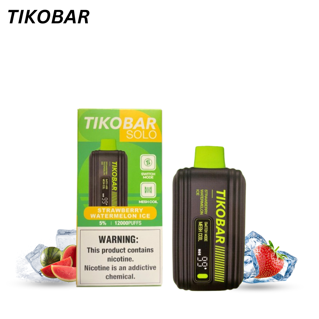 TIKOBAR SOLO 12000 Puffs 50mg Strawberry Watermelon Ice